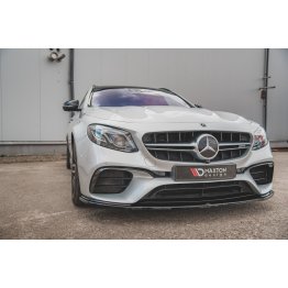 Накладка сплиттер на передний бампер Вариант2 на Mercedes E W213 E63 AMG